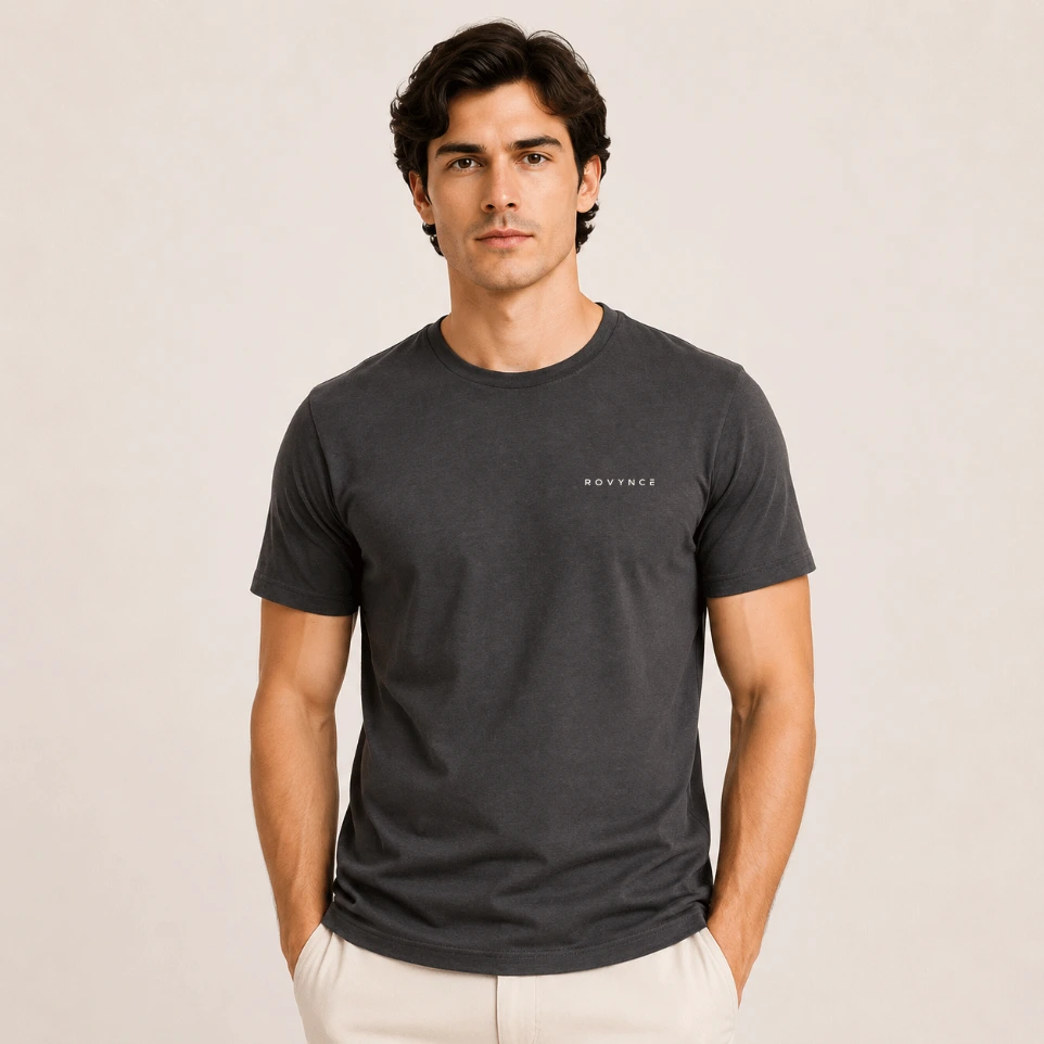 Classic Crew Neck T-Shirts - Charcoal Grey